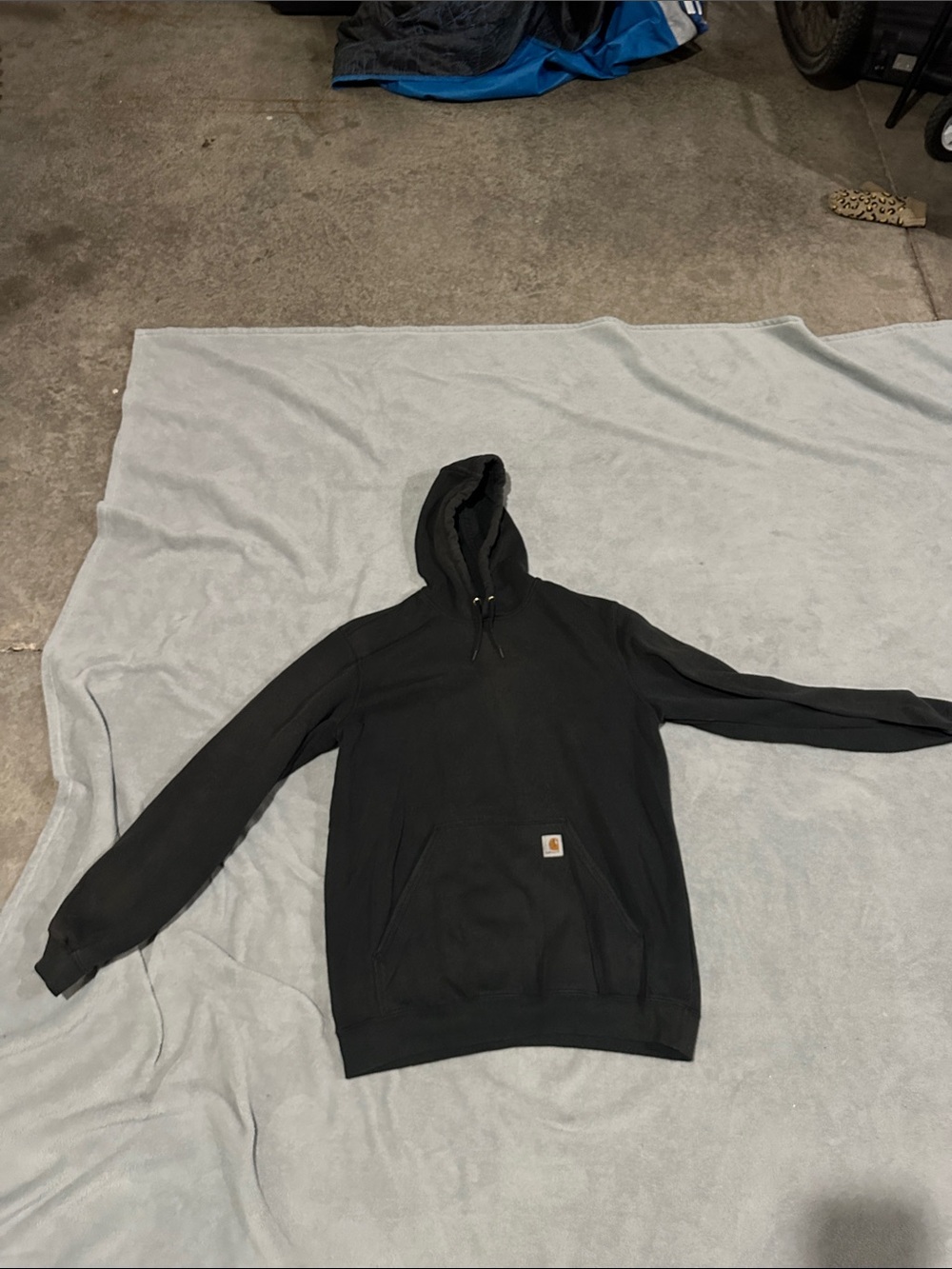 Carhartt Black Hoodie with Gold Logo Print